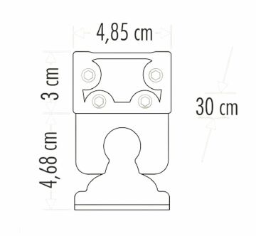 Cata Sıva Üstü Wallwasher Duvar Aydınlatma 30Cm 12W Volvoşır Aydınlatma Beyaz Işık ct-4695