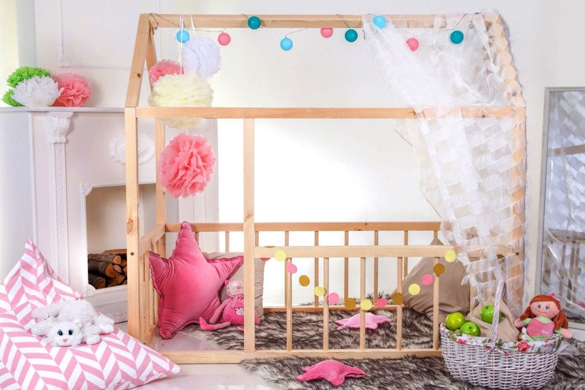 Baby Kinder Beauty Doğal Montessori Bebek ve Çocuk Karyolası