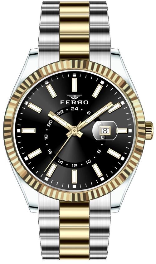 Ferro F11288A-D2 43 mm Gold Erkek Kol Saati