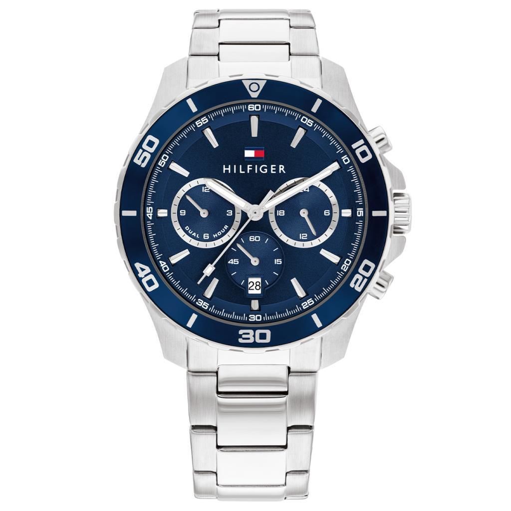 Tommy Hilfiger TH1792094 Quartz Çelik Gri Lacivert Kadran 43 mm Erkek Kol Saati