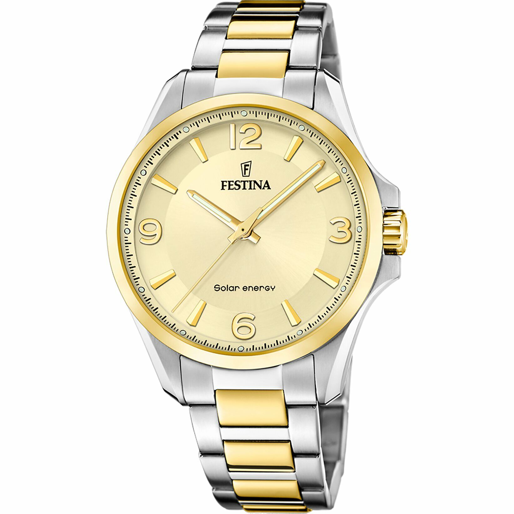 Festina F20657/2 Solar Çelik Altın/Gri 42 mm Erkek Kol Saati