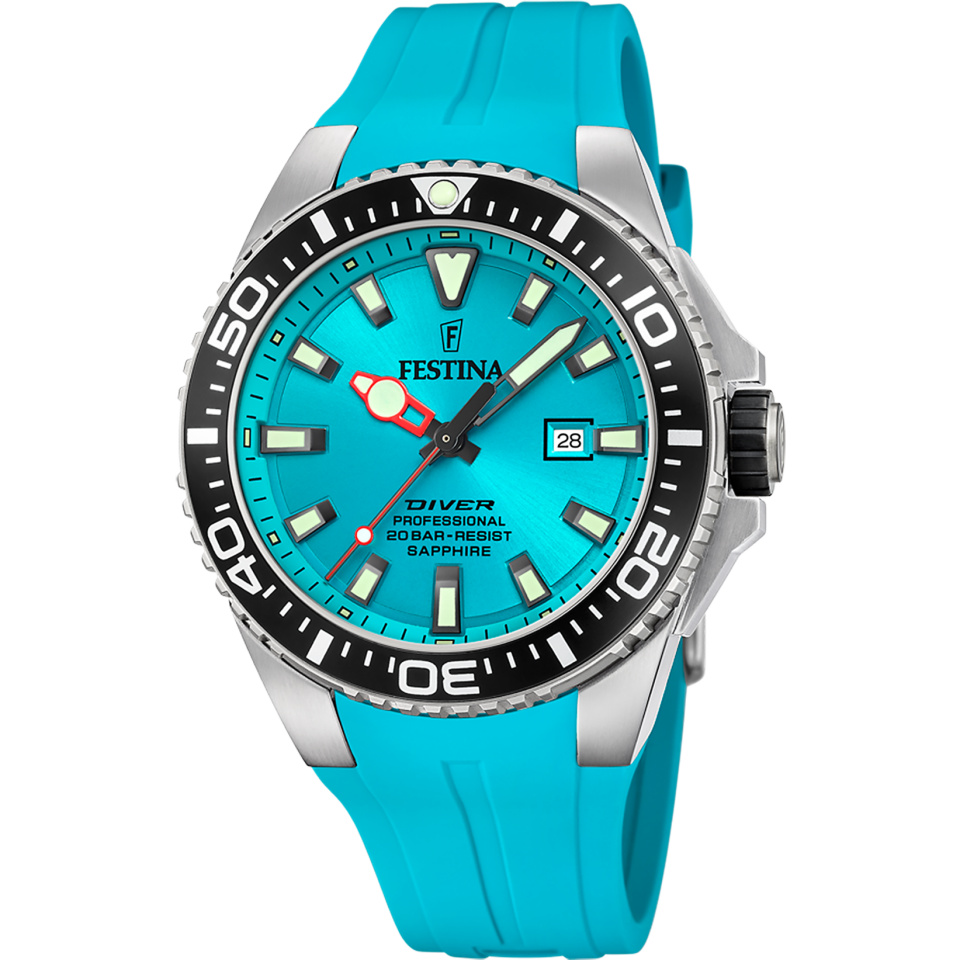 Festina F20664/5 The Originals Diver Analog Kauçuk Mavi 20 ATM 46 mm ERKEK KOL SAATİ