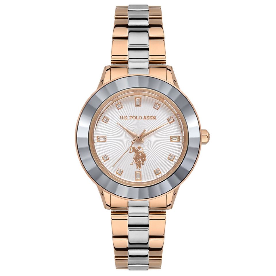 U.S. Polo Assn. USPA2044-07 Quartz Çelik Rose Gold/Metalik Gri 36 mm Kadın Kol Saati