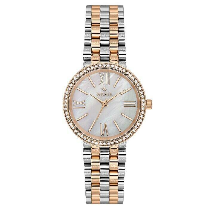 Wesse WWL112605 Quartz Çelik Rose/Gri 34 mm Kadın Kol Saati