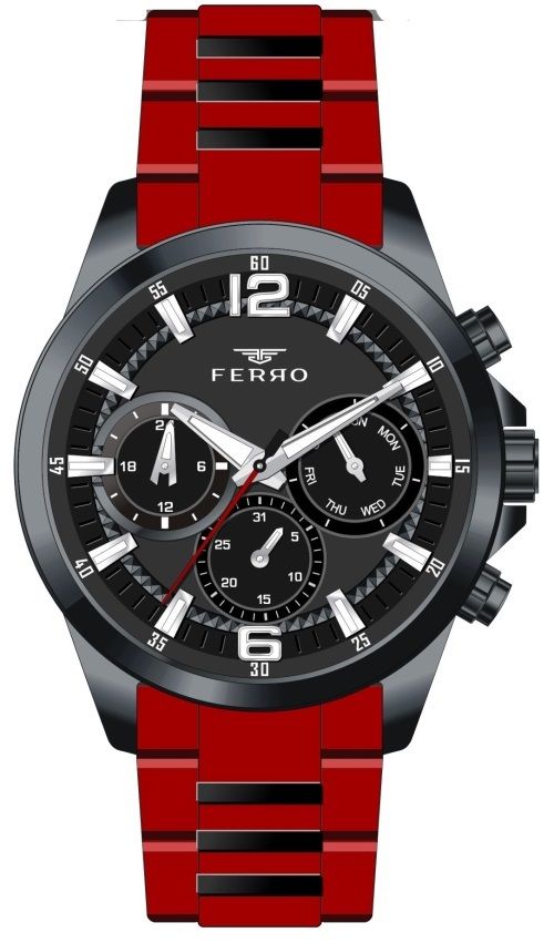 Ferro FM31362D-ZK 46 mm Kırmızı Erkek Kol Saati