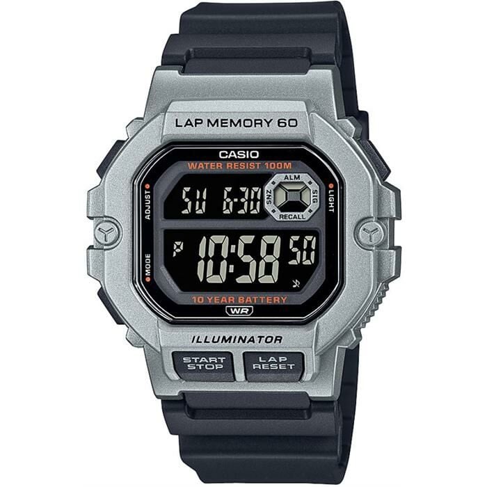 Casio WS-1400H-1BVDF Silikon Siyah 47 mm Erkek Kol Saati