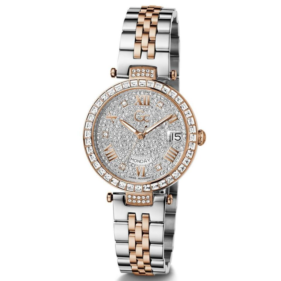 Gc GCZ01014L1MF Quartz Çelik Rose Gold/Gri 34 mm Kadın Kol Saati