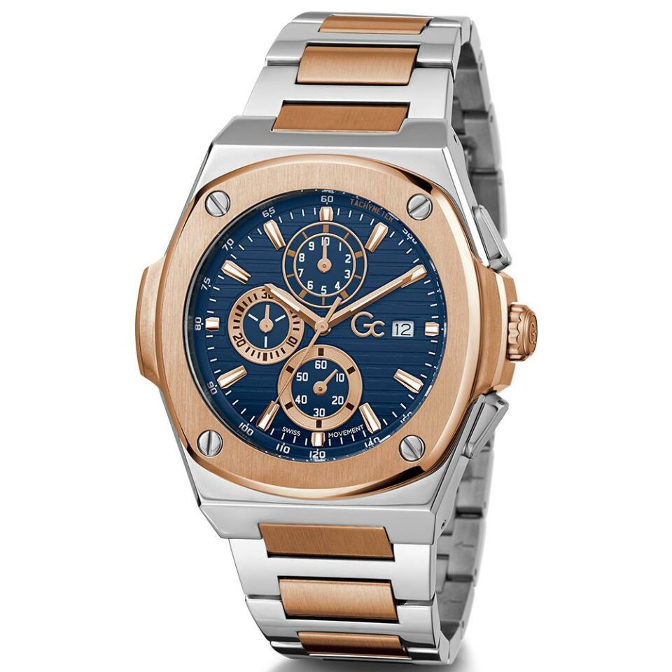 Gc GCY99002G7MF 44 mm Rose Gold / Metalik Gri Erkek Kol Saati