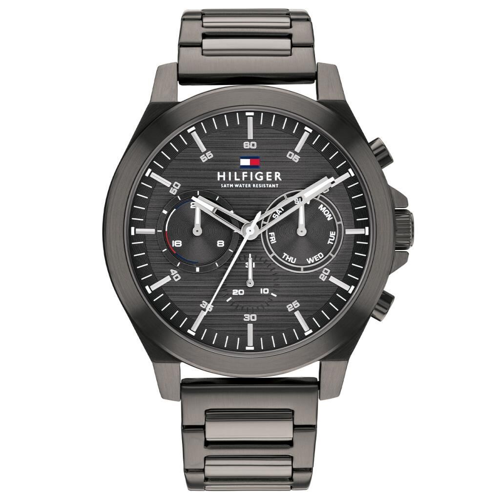 Tommy Hilfiger TH1710519 Quartz Çelik Gri Füme Kadran 46 mm Erkek Kol Saati