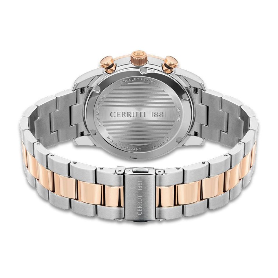 Cerruti 1881 CIWGK2116602 Quartz Çelik Rose/Gri Siyah Kadran 10 ATM 44 mm Erkek Kol Saati