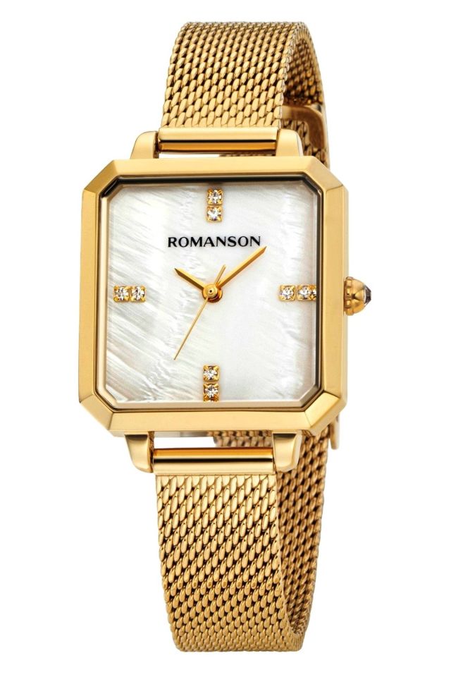 Romanson RM0B14LLGGMS1G Quartz Hasır Kordonlu Altın Rengi 28 mm Kadın Kol Saati