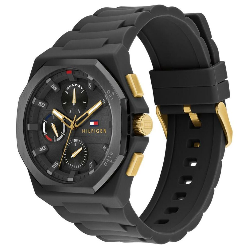 Tommy Hilfiger TH1792120 Quartz Silikon Siyah 44 mm Erkek Kol Saati