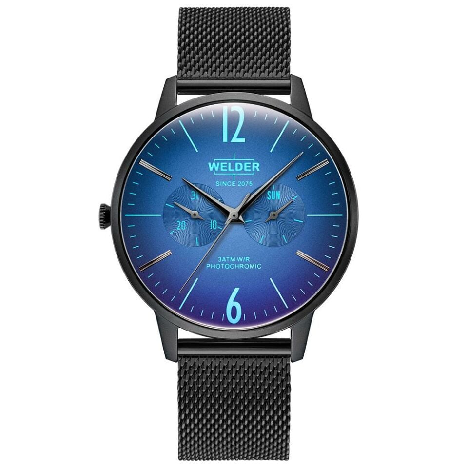 Welder Moody WWRS401 Quartz Çelik Hasır Siyah 42 mm Erkek Kol Saati AYNI GÜN KARGO