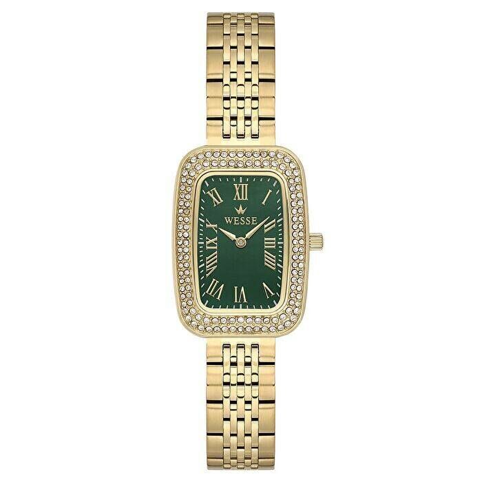 Wesse WWL113803 Quartz Çelik Altın Yeşil Kadran 34 mm Kadın Kol Saati