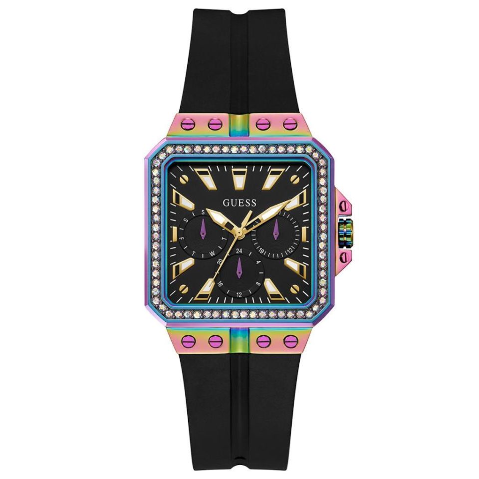 Guess GUGW0618L3 Quartz Silikon Siyah Renkli Kasa 34 mm Kadın Kol Saati