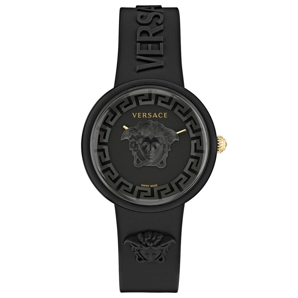 Versace VRSCVE6G00223 Quartz Swiss Made Silikon Siyah 39 mm Kadın Kol Saati