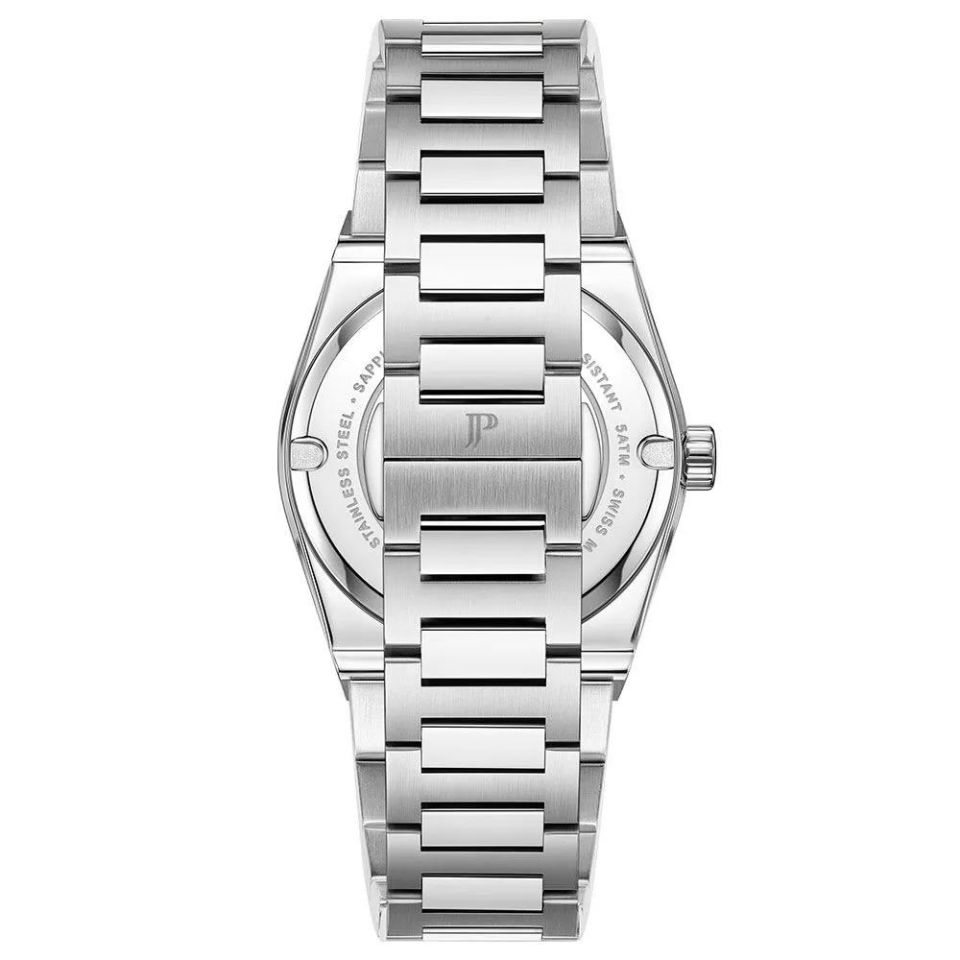 Jacques Philippe JPQGC571316 Swiss Made Quartz Çelik Gri Siyah Kadran Safir Cam 40 mm Erkek Kol Saati