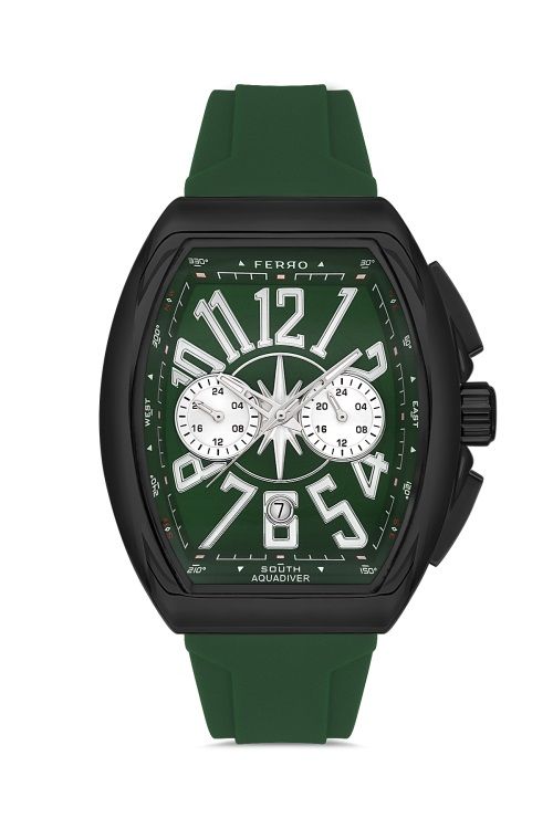 Ferro Yeşil Silikon Kordon Erkek Kol Saati FM11444D-ZQ
