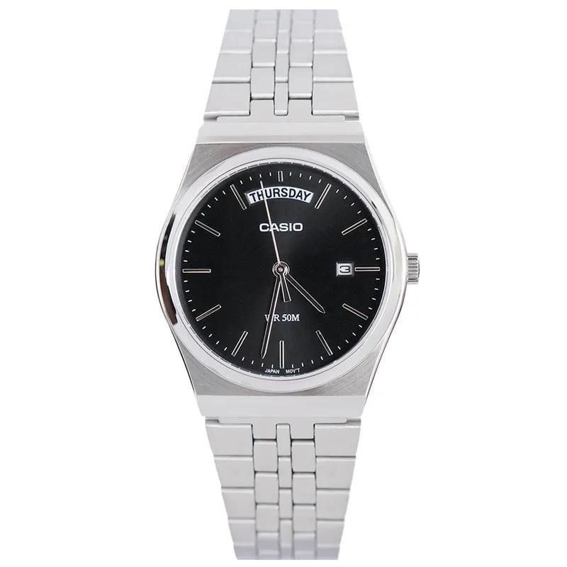 Casio MTP-B146D-1AVDF Quartz Çelik Gri Siyah Kadran 35 mm Erkek Kol Saati