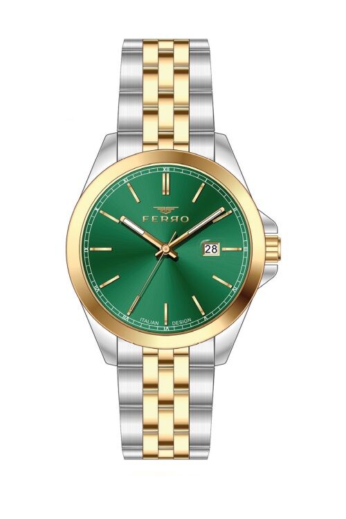 Ferro Sarı ve Gümüş Çelik Kordon Erkek Kol Saati F11541AWT-D6