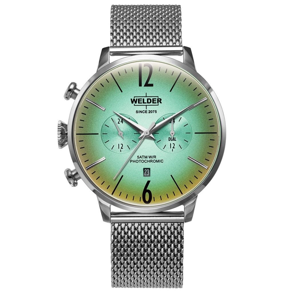 Welder Moody WWRC1003 Quartz Hasır Gri Yeşil Kadran 47 mm Erkek Kol Saati