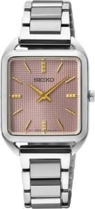 Seiko SWR077P Quartz Çelik Gri Pembe Kadran Hardlex Kristal 26 mm Kadın Kol Saati