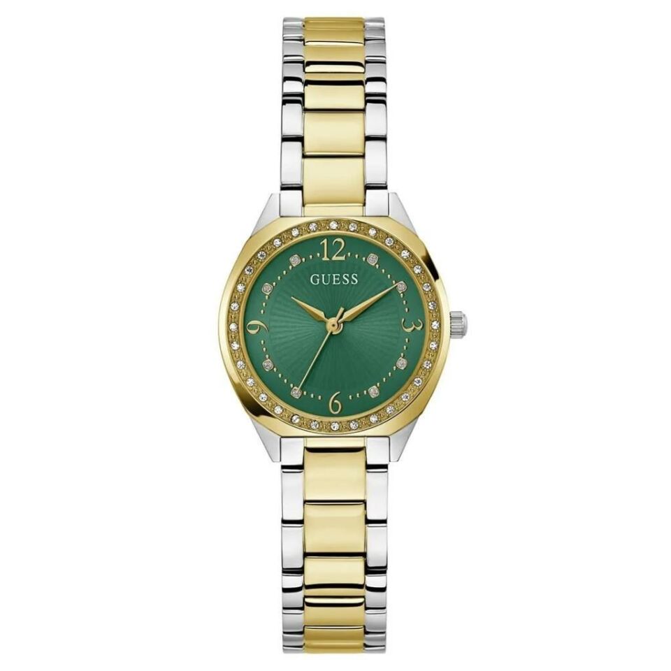 Guess GUGW0767L4 Quartz Çelik Altın/Gri Yeşil Kadran 30 mm  Kadın Kol Saati