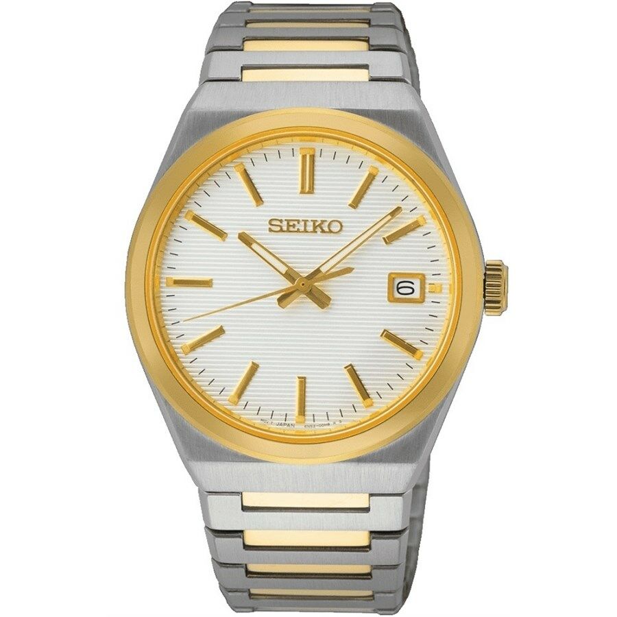 Seiko SUR558P Quartz Çelik Altın/Gri Beyaz Kadran 10 ATM 39 mm Erkek Kol Saati