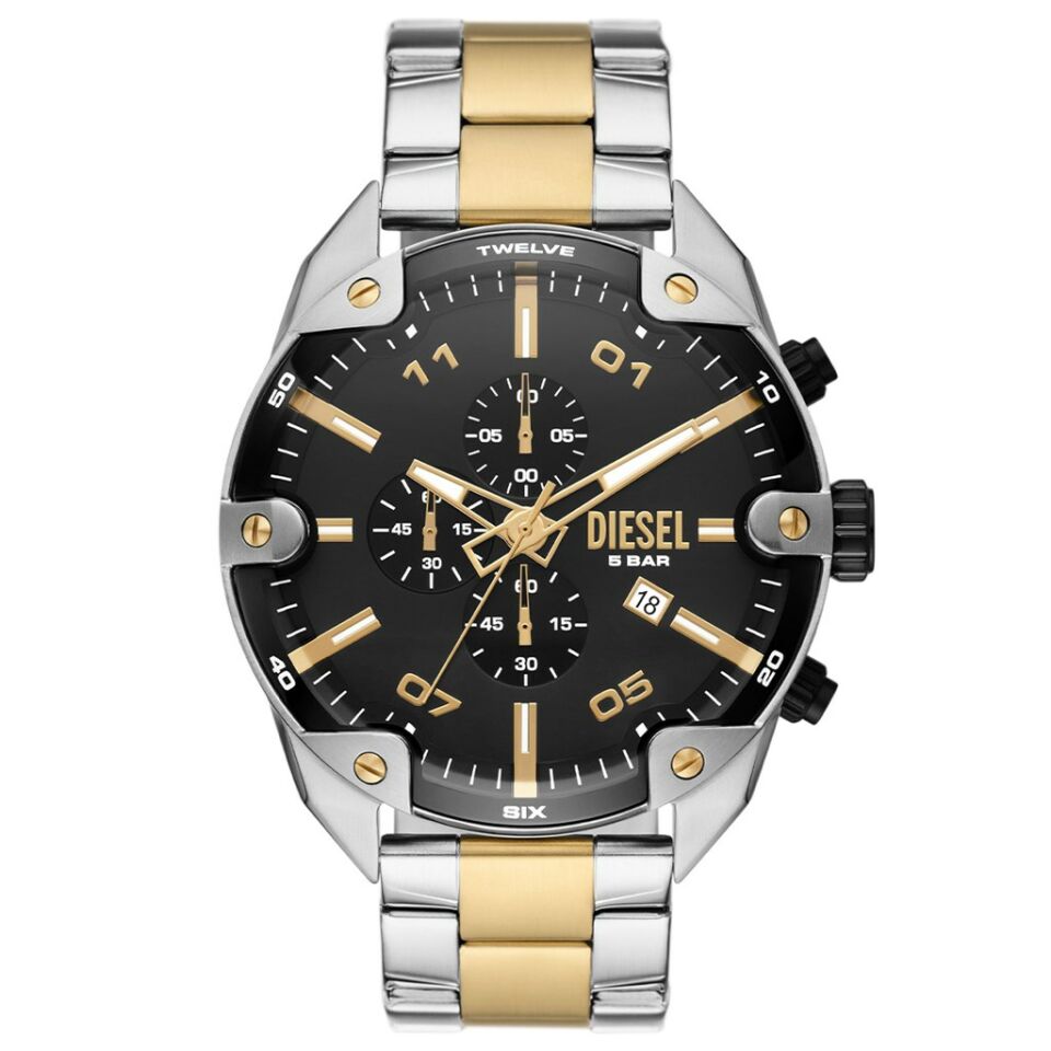 Diesel DZ4627 Quartz Çelik Altın/Gri Siyah Kadran 49 mm Erkek Kol Saati