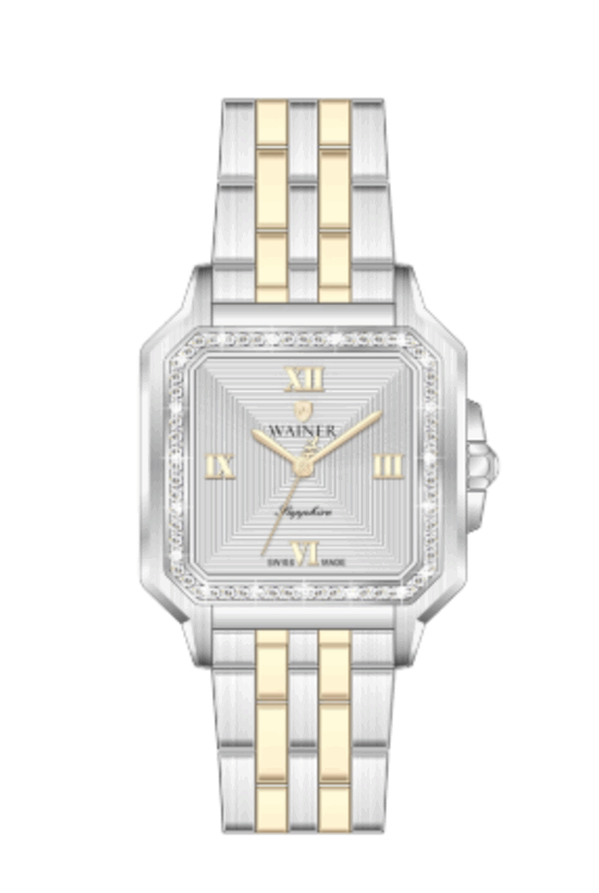 Wainer WA.18080-E Swiss Made Quartz Çelik Altın/Gri 3 ATM 29 mm Kadın Kol Saati