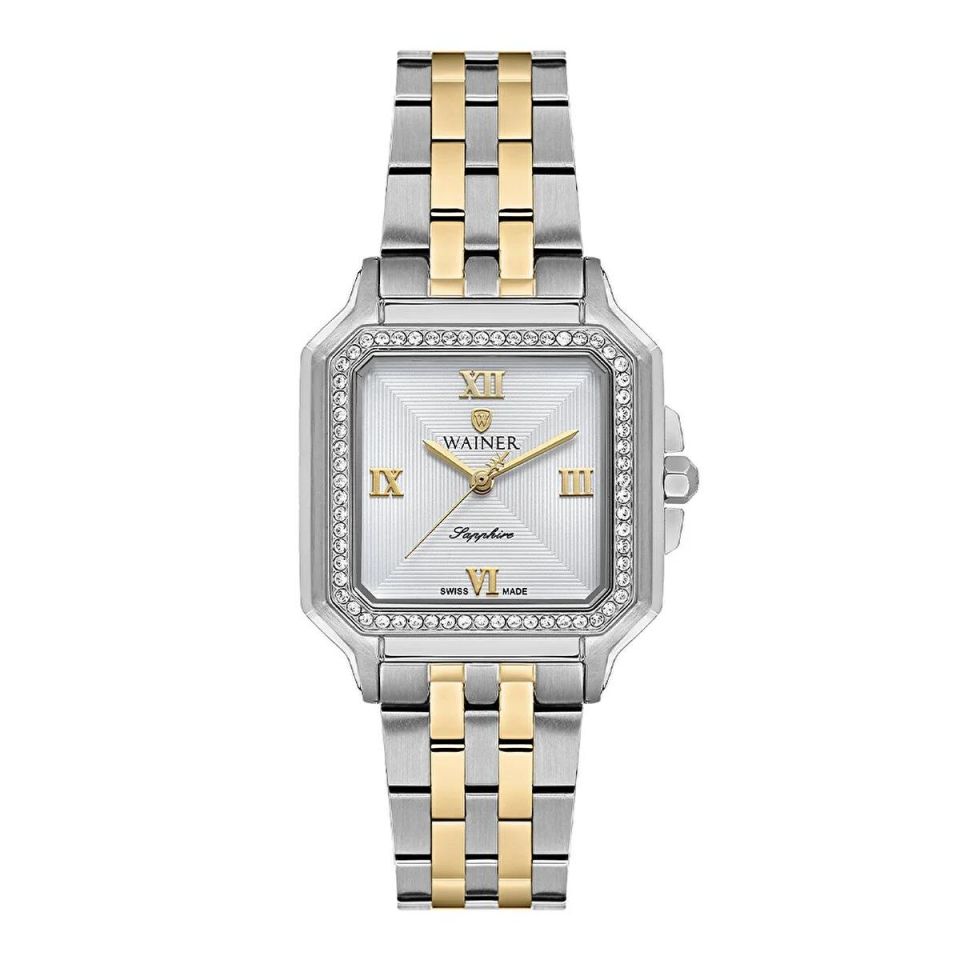 Wainer WA.18080-E Swiss Made Quartz Çelik Altın/Gri 3 ATM 29 mm Kadın Kol Saati