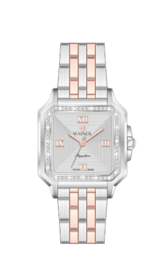 Wainer WA.18080-C Swiss Made Quartz Çelik Rose/Gri 29 mm Kadın Kol Saati