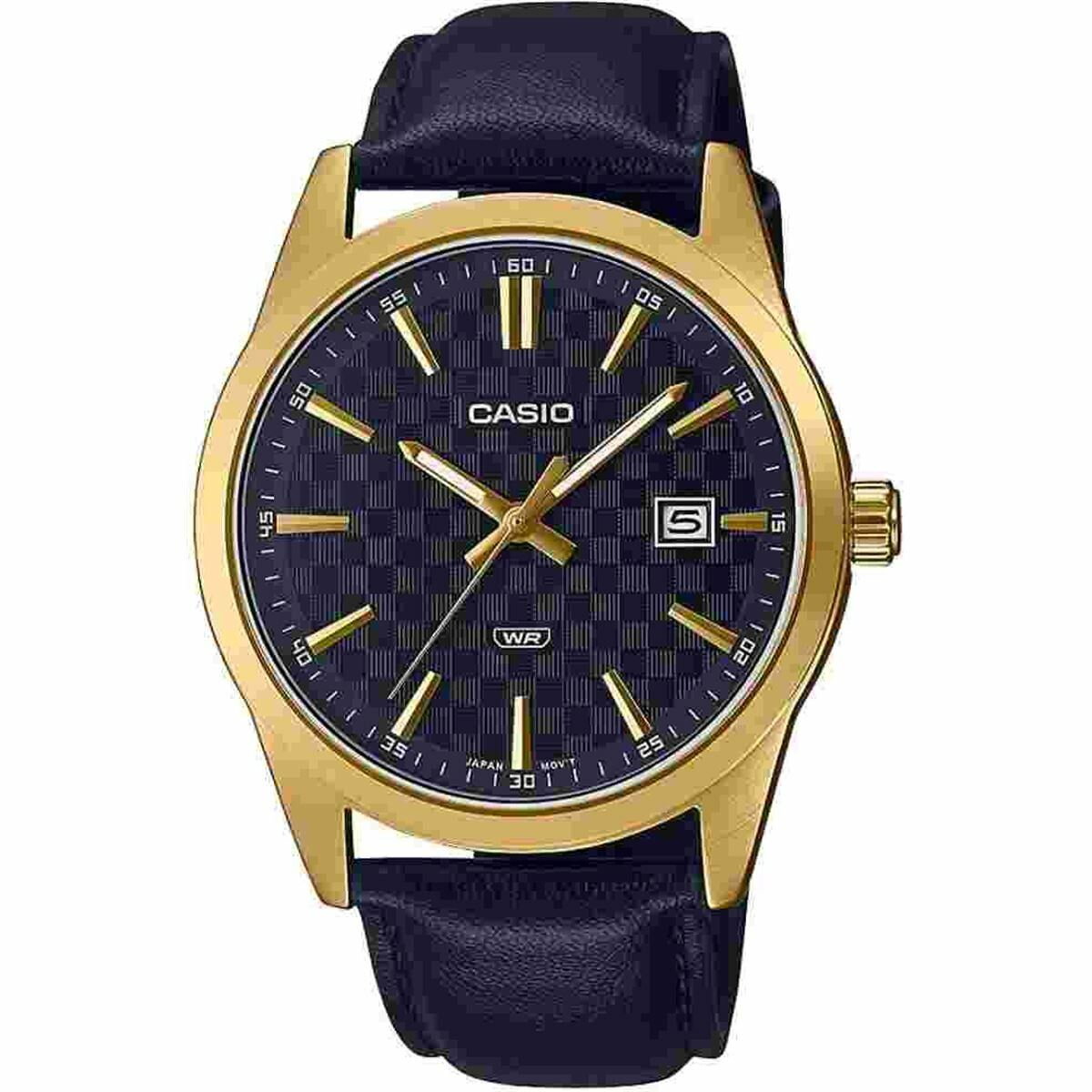 Casio MTP-VD03GL-1AUDF Quartz Deri Siyah 44 mm Erkek Kol Saati