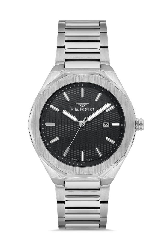 Ferro Gümüş Çelik Kordon Erkek Kol Saati F11535A-A2