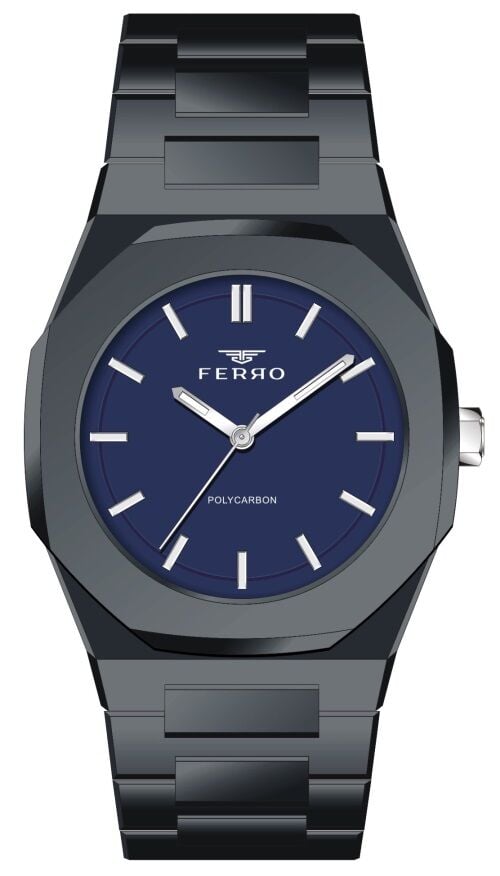 Ferro Siyah Silikon Kordon Erkek Kol Saati F11400D-G3
