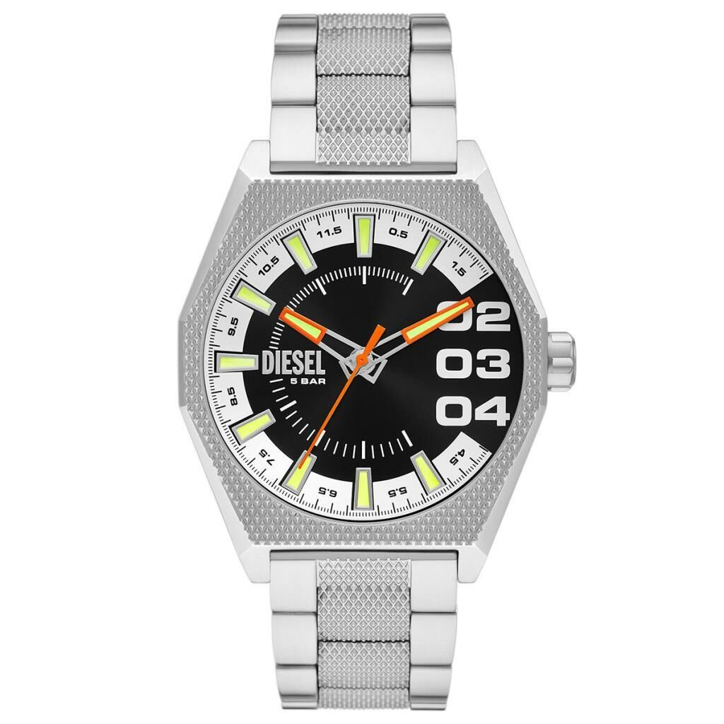 Diesel DZ2172 Quartz Çelik Gri Siyah Kadran 43 mm Erkek Kol Saati