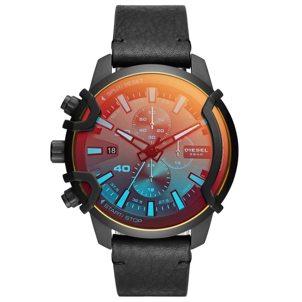 Diesel DZ4519 48 mm Siyah Deri Erkek Kol Saati