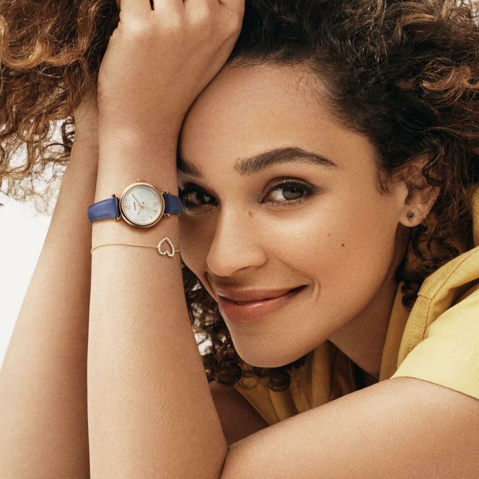 Fossil FES4502 28 mm Lacivert Kadın Kol Saati