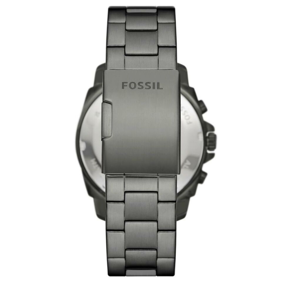 Fossil FBQ2816 Quartz Çelik Füme Mavi Kadran 45 mm Erkek Kol Saati