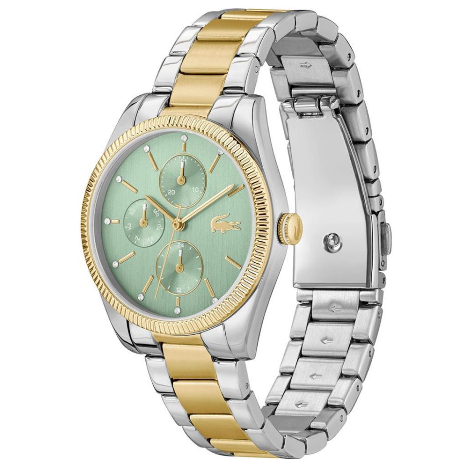 Lacoste 2001364 Quartz Çelik Altın/Gri Yeşil Kadran 36 mm Kadın Kol Saati