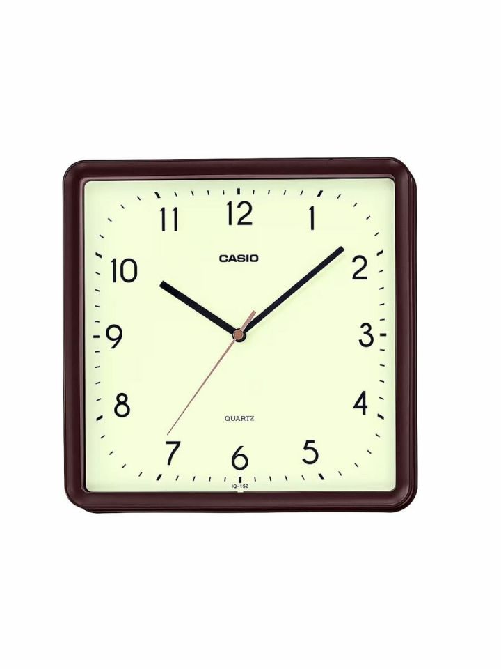 Casio IQ-152-5DF Quartz Plastik Kahve 250 mm Duvar Saati