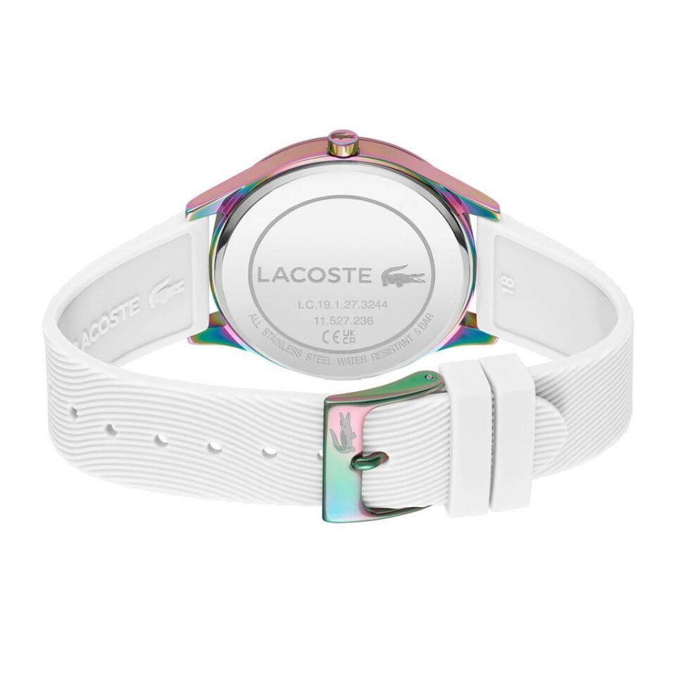 Lacoste 2001353 Quartz Silikon Beyaz Renkli Kasa 36 mm Kadın Kol Saati