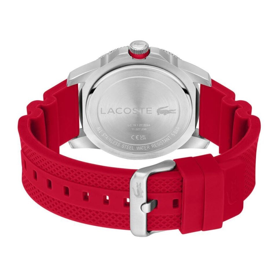 Lacoste 2011333 Quartz Silikon Kırmızı 46 mm Erkek Kol Saati