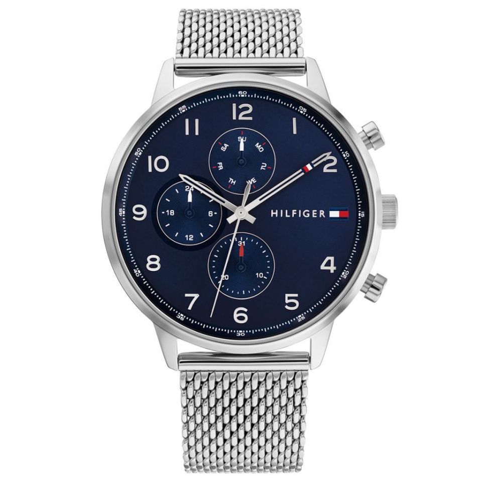 Tommy Hilfiger TH1792078 Quartz Hasır Gri Lacivert Kadran 44 mm Erkek Kol Saati