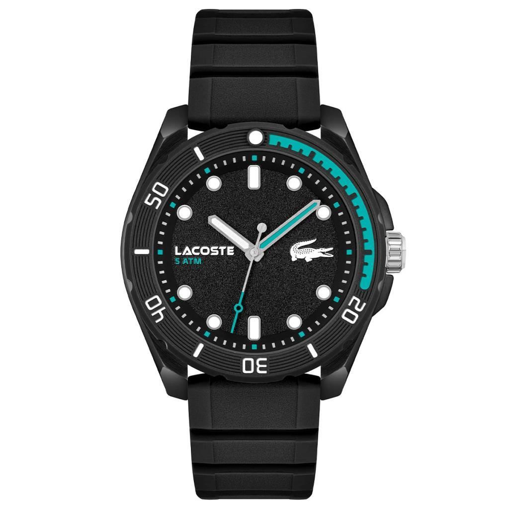 Lacoste 2011284 Quartz Silikon Siyah 44 mm Erkek Kol Saati