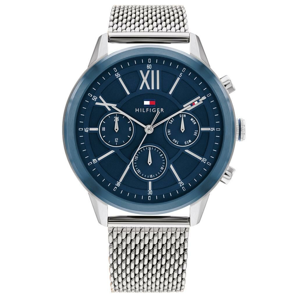 Tommy Hilfiger TH1710524 Quartz Hasır Gri Lacivert Kadran 44 mm Erkek Kol Saati