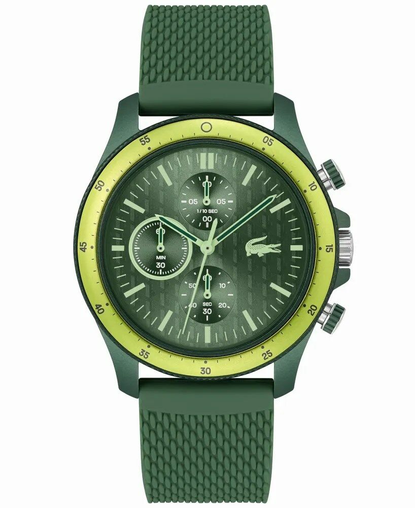 Lacoste LAC2011328 Quartz Silikon Yeşil 43 mm Erkek Kol Saati