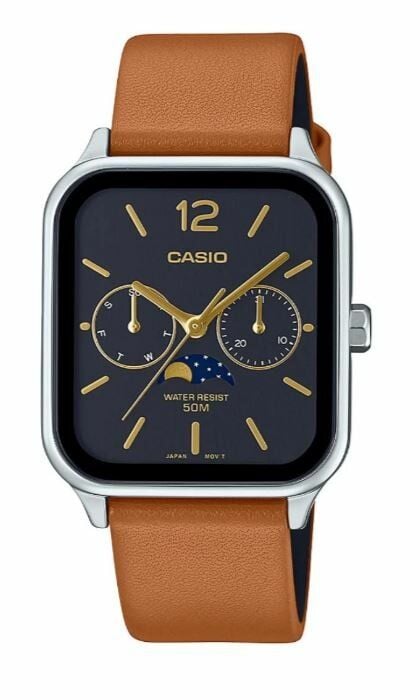 Casio MTP-M305L-1AVDF Quartz Deri Kahverengi Siyah Kadran 34 mm Erkek Kol Saati