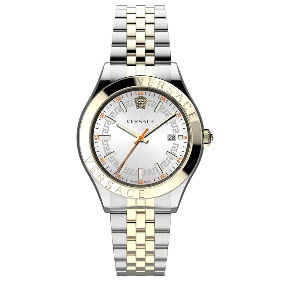 Versace VRSCVEVK01121 Swiss Made Quartz Çelik Altın/Metalik Gri 42 mm Erkek Kol Saati