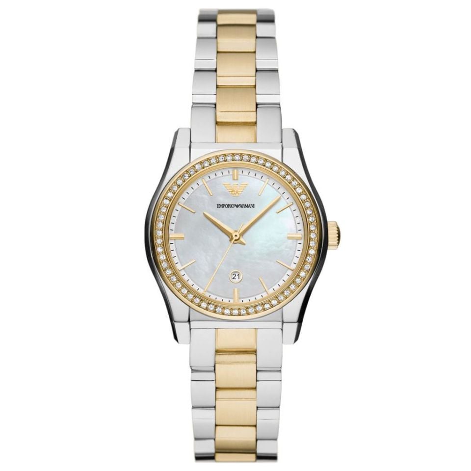 Emporio Armani AR11559 Quartz Çelik Altın/Metalik Gri Sedef Kadran 32 mm Kadın Kol Saati